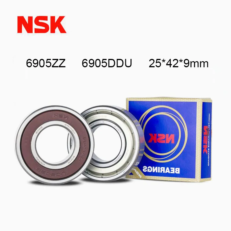 

Japan NSK 6905ZZ 6905DDU Bearing 2PCS 25*42*9 mm ABEC-7 Deep Groove Ball Bearing 6905ZZ 2RS 6905-2RS Metal Rubber Sealed Cover