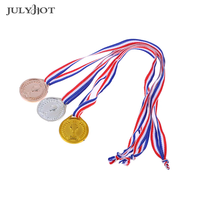 Crown Gold Silver Bronze Award Medal Reward Football Competition Prizes Award Medal For Souvenir Gift Outdoor Sport Kids Toys