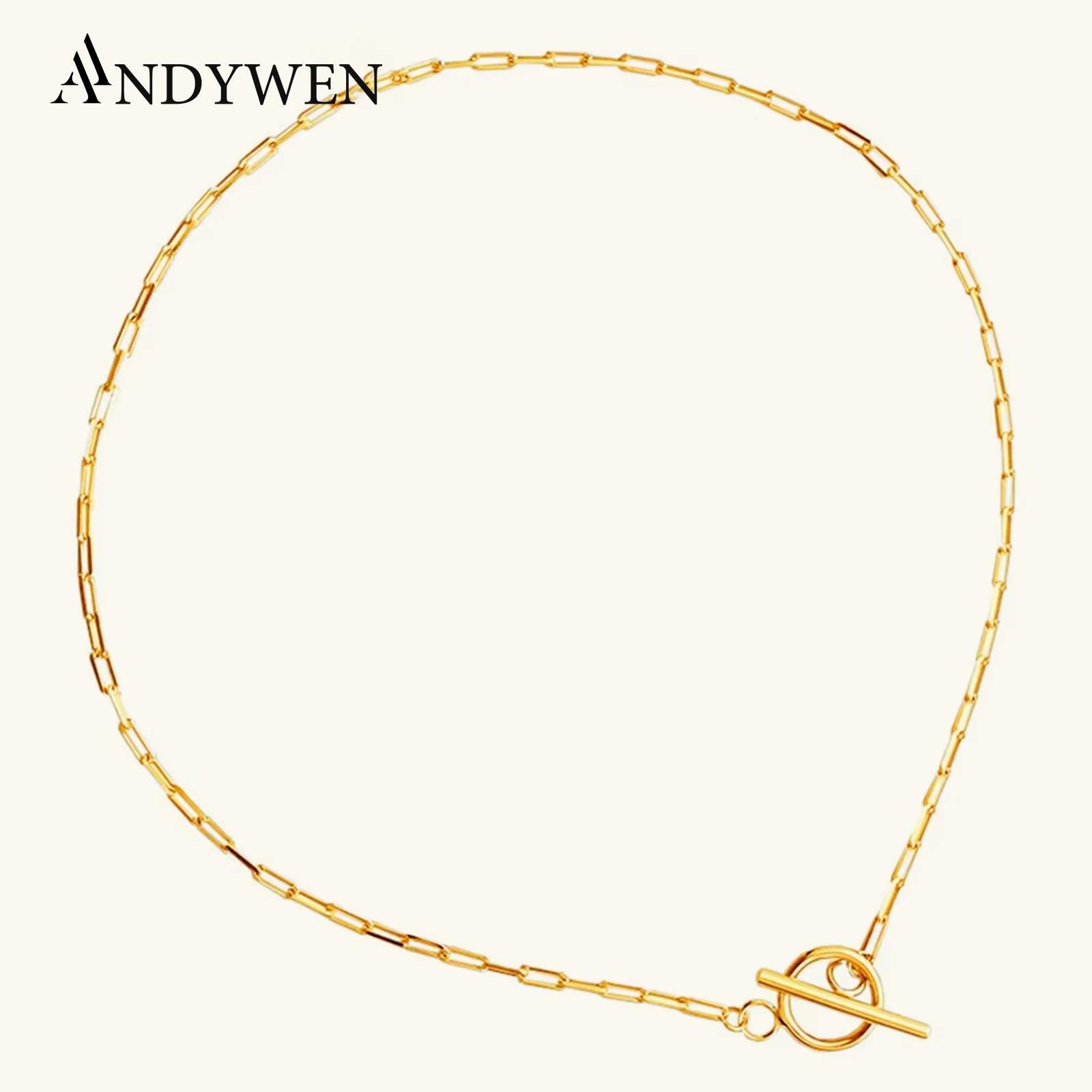ANDYWEN 925 srebro 37mm złoty horoskop Choker łańcuszek naszyjnik 2020 luksusowy wisiorek luksusowa biżuteria Rock Punk Fine Jewelry