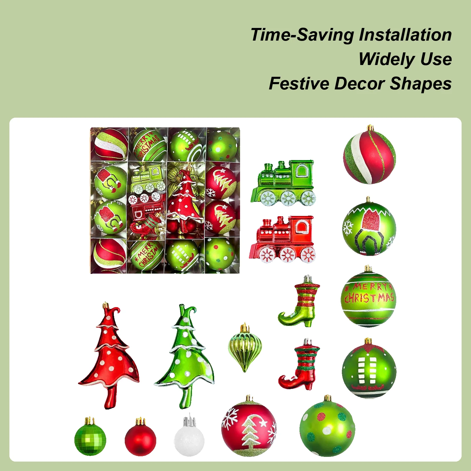 

Рождественские украшения, шарик, небьющийся набор подвесок, рождественские лампочки, елочные украшения для свадебной вечеринки, праздника, в помещении, на открытом воздухе