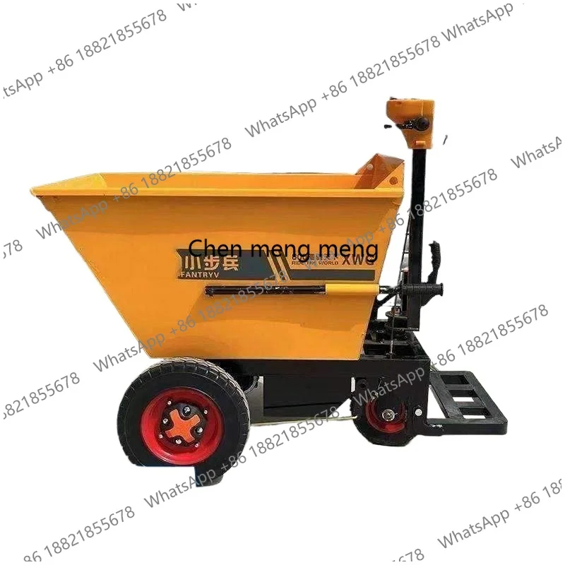 Electric Tricycle Concrete Hand Push Dumper Transport Material Handling Cart