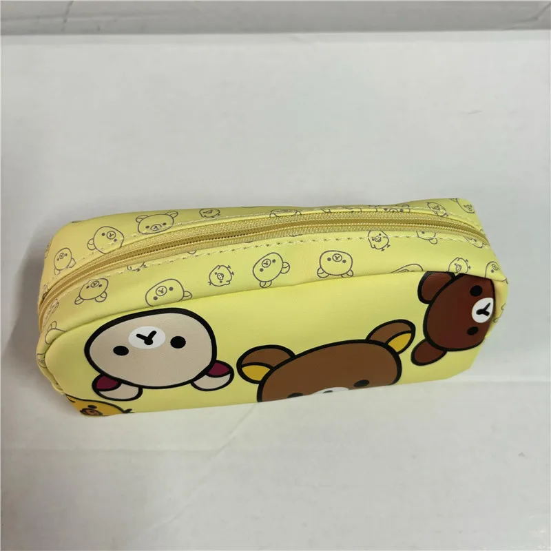 New Cute Rilakkuma Bear bambini bambini PU Pencil Bags Case Girls Make up Cosmetic Bag per le donne