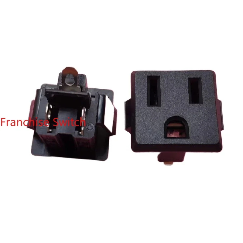 

10PCS Original American Standard Square Three Hole AC Socket 15A Card SS-6B-1-NY