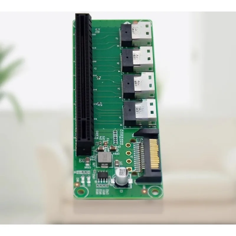 Parts for Linkreal PCIe4.0 Expansion Board SFF-8654 4i to PCIe x16 Slot Adapter Card