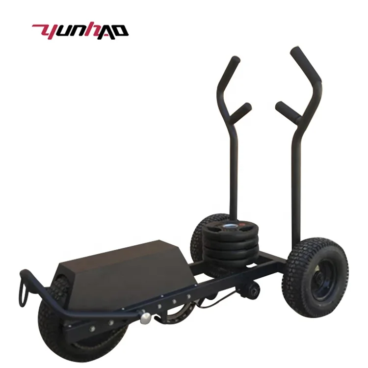 YunCheng Home Gym Equipo de fitness Trineo de tanque de entrenamiento de potencia de tracción y empuje comercial con ruedas
