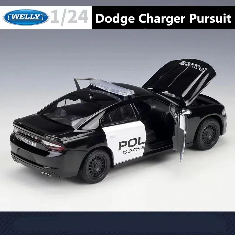 WELLY 1:24 DODGE 2016 Charger Pursuit  Simulation Alloy Car Model  - Suitable for Children's Toys and Collections