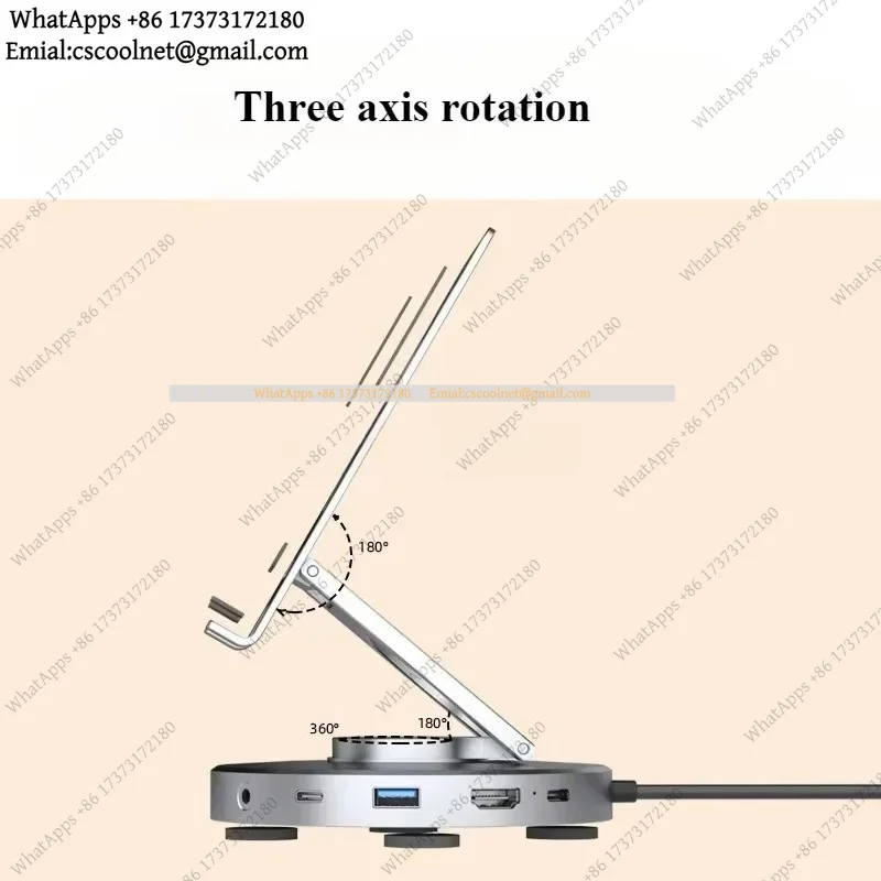 k3 USB C Hub Docking Station 6-in-1 10-in-1 Multi-Port 360° Rotating Phone Tablet Stand Foldable Desktop Handheld Base