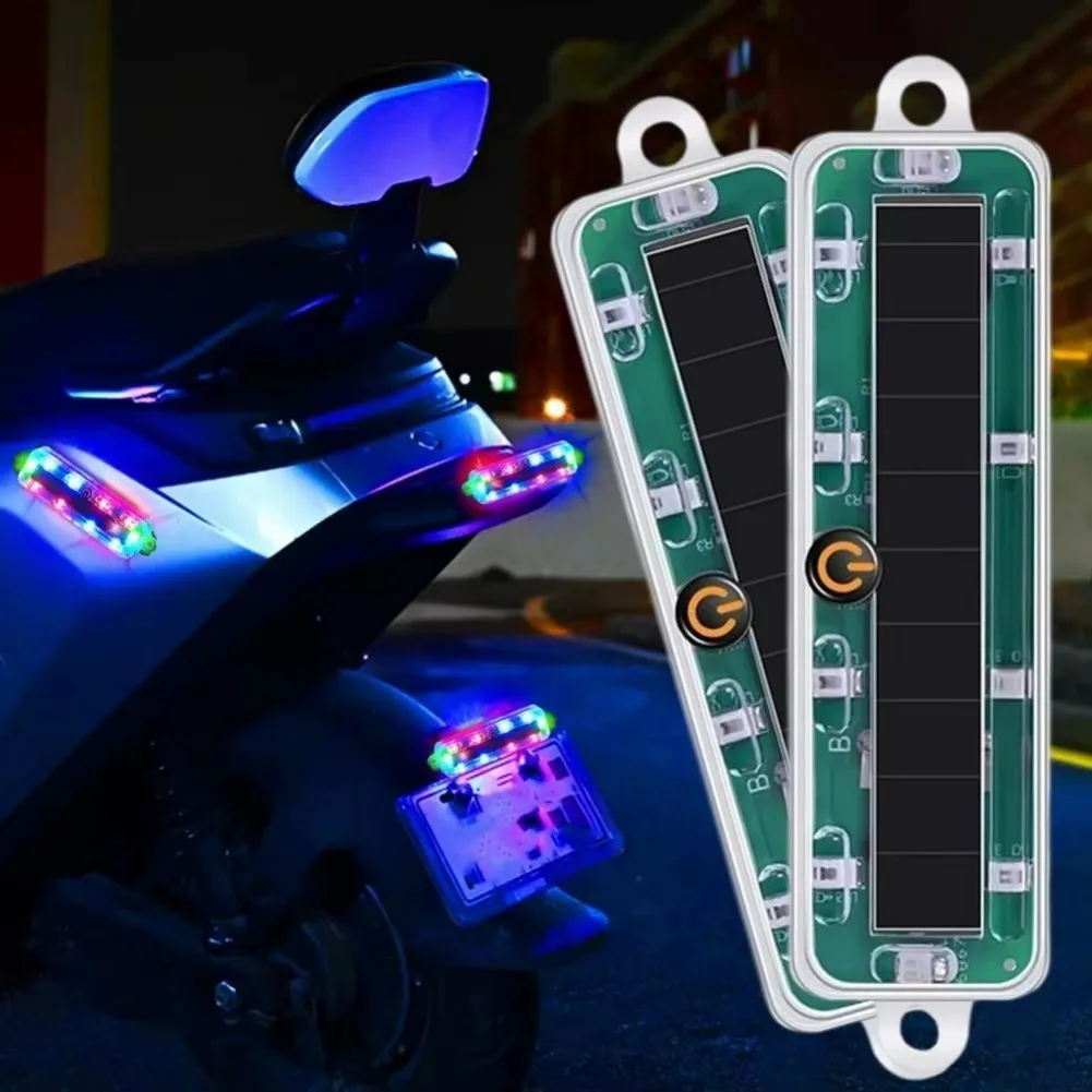 

Solar-Powered Strobe Light For Car Motorcycle Truck Off-road Vehicles Highlight LED Anti-Collision Safety Light Tail Light