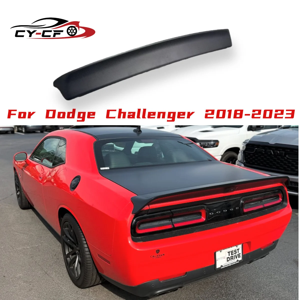 Alerón trasero de fibra de carbono para maletero de Dodge Challenger SRT Hellcat 2015 2016 2017 2018 2019 2020 2021, fabricado por Auto Parts Manufactory