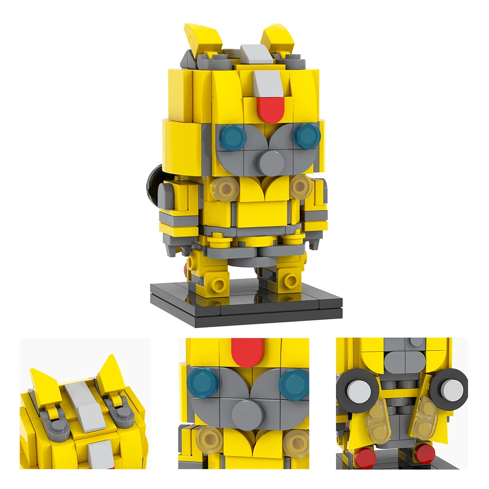 Car Robot Bricks Movie Anime Figure Brickheadz MOC Building Blocks Toys For Children Adult OP Bumblebeedz Soundwave Friends Gift