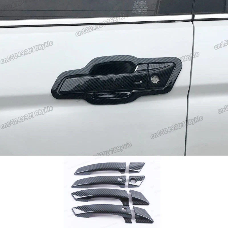 

carbon fiber car door handle trims for changan cs75 cs95 cs55 plus cx70 2016 2017 2018 2019 2020 2021 accessories cx70t chrome