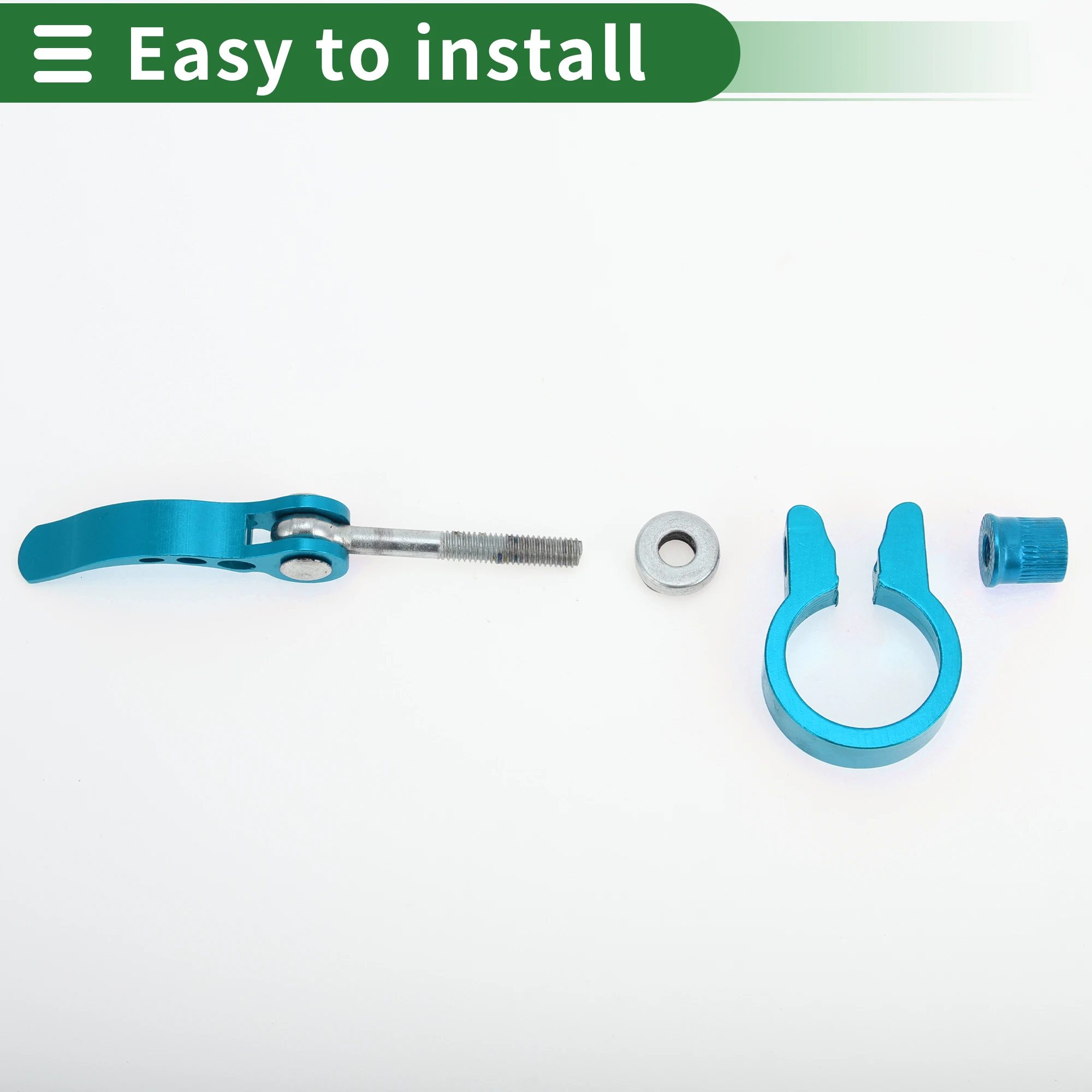 X Autohaux Universal Bike Bike Seat Post Clamp Seatpost Collar، 28.6 مم، إطلاق سريع، سبائك الألومنيوم، أزرق