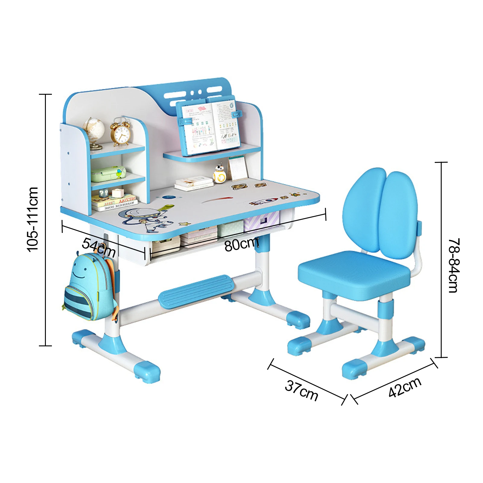 Set di sedie da scrivania per studio per bambini da 2 pezzi Set di tavoli e sedie per bambini in legno massello mobili per camera da letto tavolo per studenti scrivania per Computer da ufficio