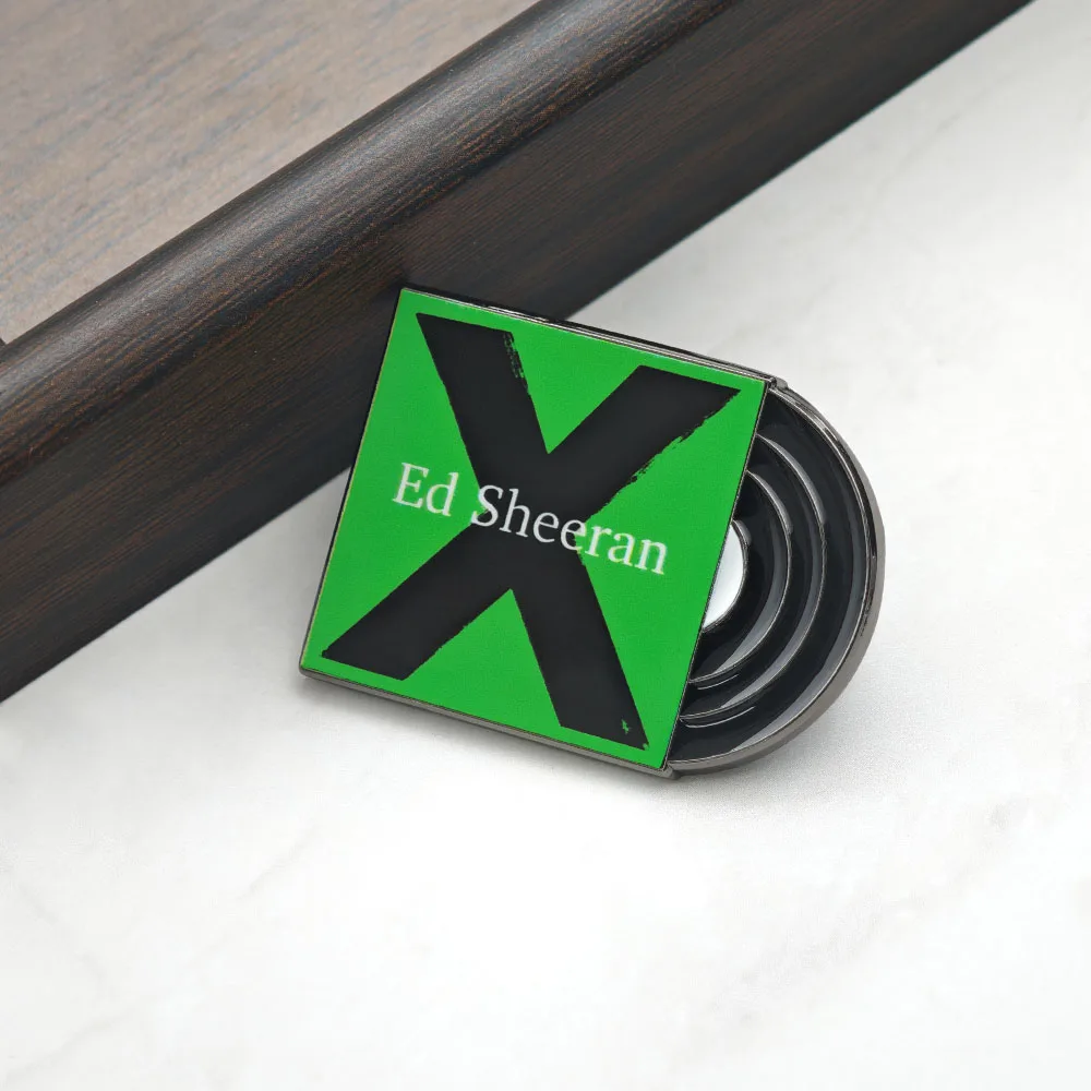 Ed Sheeran X Album Brosche Multiply Green Pop-Musik-Star-Fan-Anstecknadel Vinyl-Schallplatten-Abzeichen Britischer Sänger Schmuck Geschenk für Fans – Detail 9