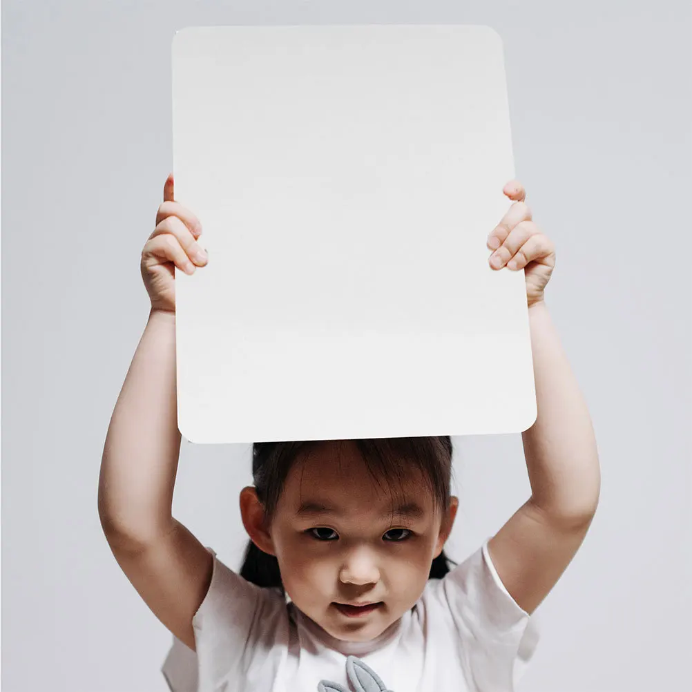 قطعتان من ألواح بيضاء مدمجة مزدوجة الجوانب للطلاب والمعلمين، أداة تعليمية تفاعلية محمولة للمسح الجاف #6