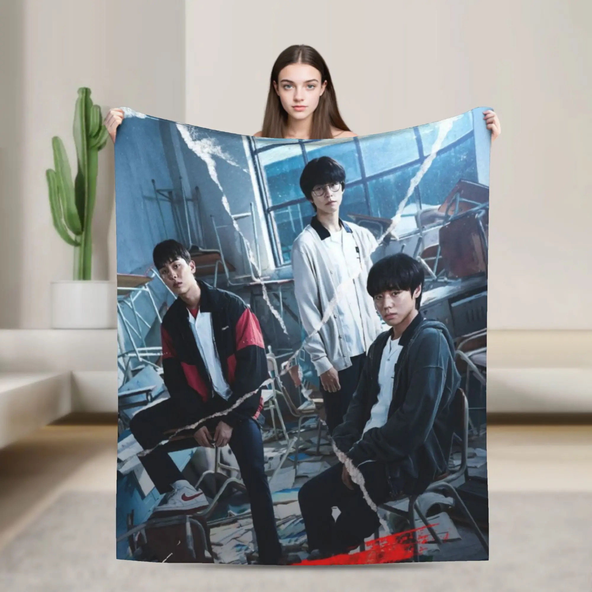 Hot Kdrama Weak Hero Class Blanket Quality Warm Soft  Throw Blanket Winter Kids Adult Bedroom Aesthetic Bedspread