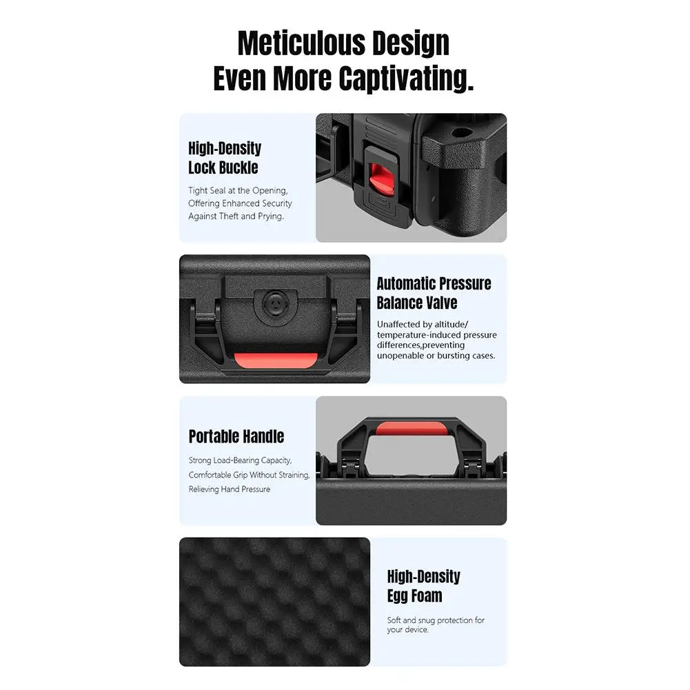 For DJI Mini 5 Pro Fly More Combo Waterproof Safety Case Carry Case Shock-Absorbing Storage Box For DJI Mini 5 Drone Accessories