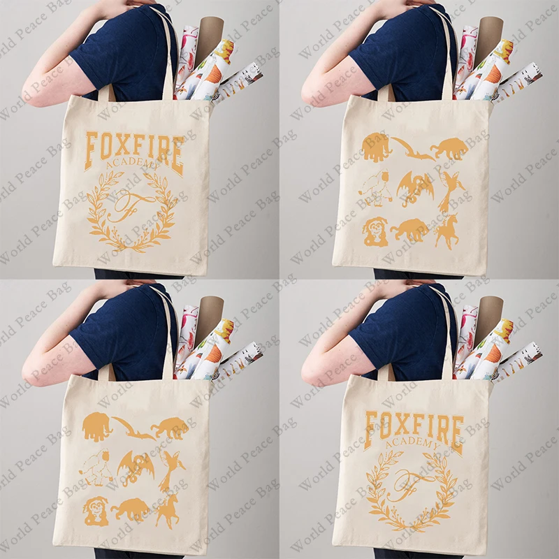 1pc Keeper Of The Lost Cities,Gift Foxfire Academy Tote Bag   patternTote Bag  Canvas Shoulder Bag,Women's Reusable Shopping Bag