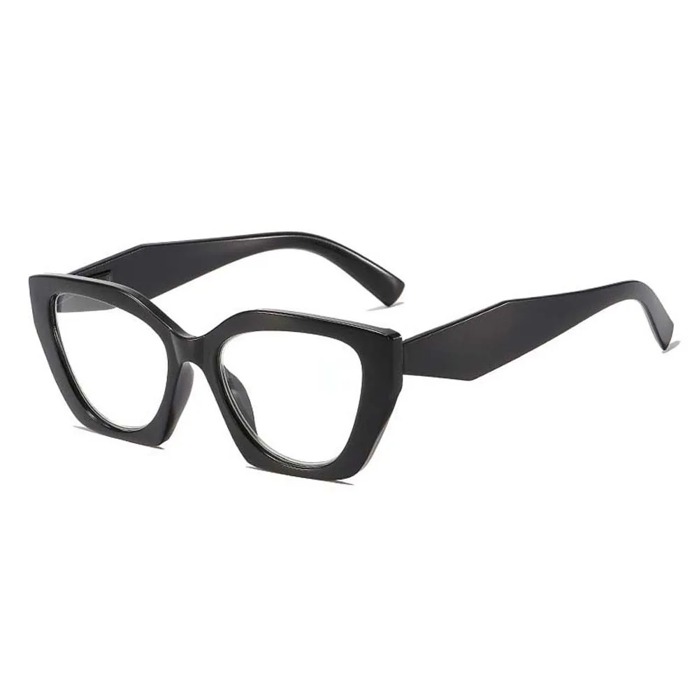 نظارات قراءة بإطار ملون مبالغ فيه، نظارات هيب هوب ريترو على شكل فراشة، نظارات مزخرفة خفيفة الوزن للجنسين طويلة النظر
