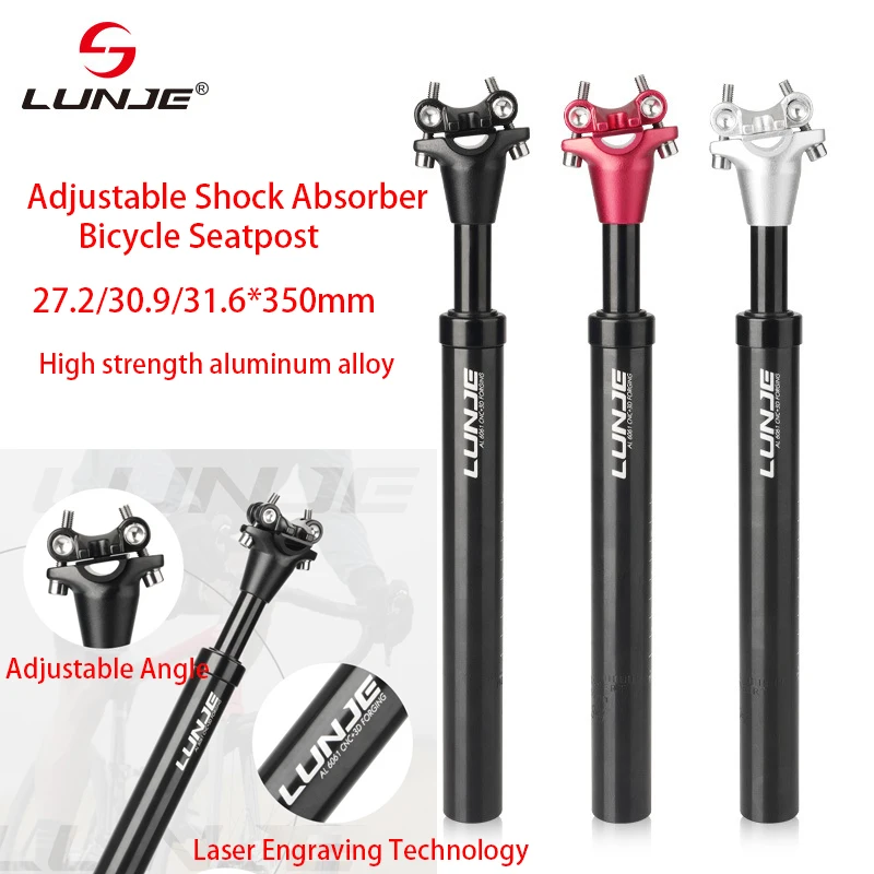 

MTB Seat Tube 27 2 Bicycle Seatpost Adjustable Shock Absorber Bike Seat Post 350mm Seatpost Road Mountain Bicycle Accessories