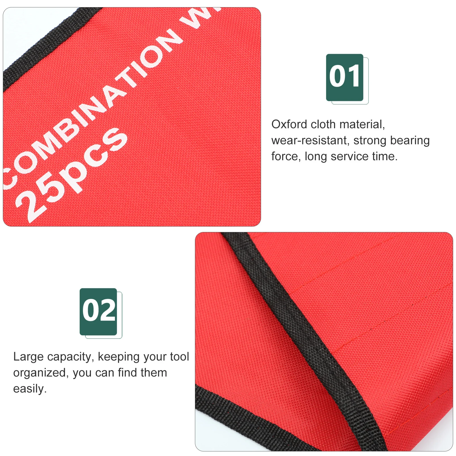 

Oxford Cloth Tool Roll Bag Lightweight Multipurpose Storage Repair Utility Electrician Bag Wrench ganizer Craftsmen Gift Tool