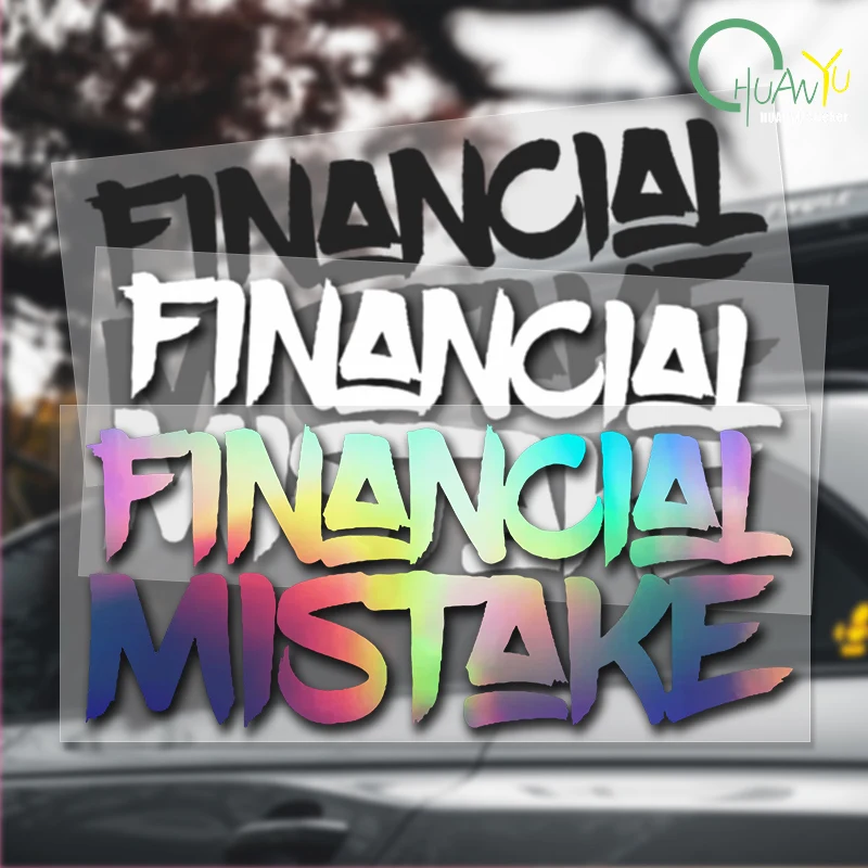 FINANCIAL MISTAKE Autoaufkleber Diesel Vinyl Aufkleber Schwarz/Weiß/Laser