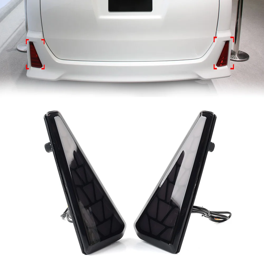 Car Tail Bumper Light Turn Signal Brake Rear Lamp DRL For Toyota Noah Voxy 80 Series 14-2020 ABS Smoked Black