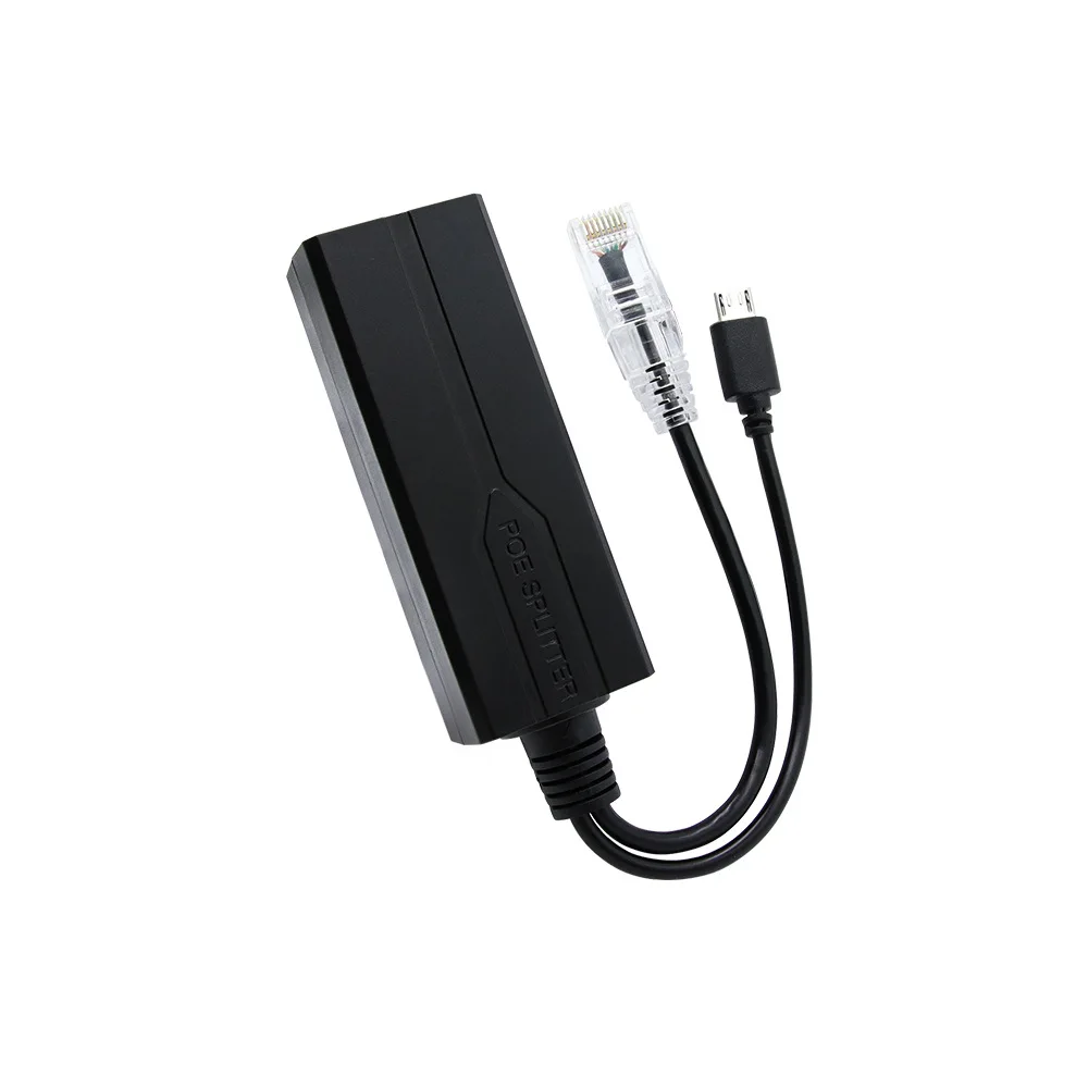 Splitter POE Standard da 48V a 5V 12V 1.2A 2A Micro USB tpye-C 100M/1000M alimentatore per iniettore per fotocamera POE