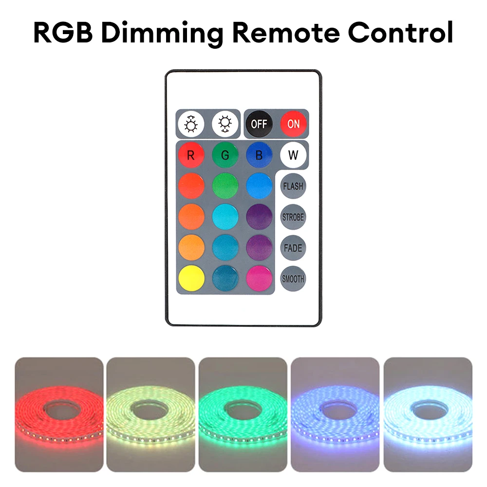 24-key Infrared Remote Controllor E27 W28 Series LED RGB Light Bulbs Remote Control Home Decor Lighting Color Changing Regulator