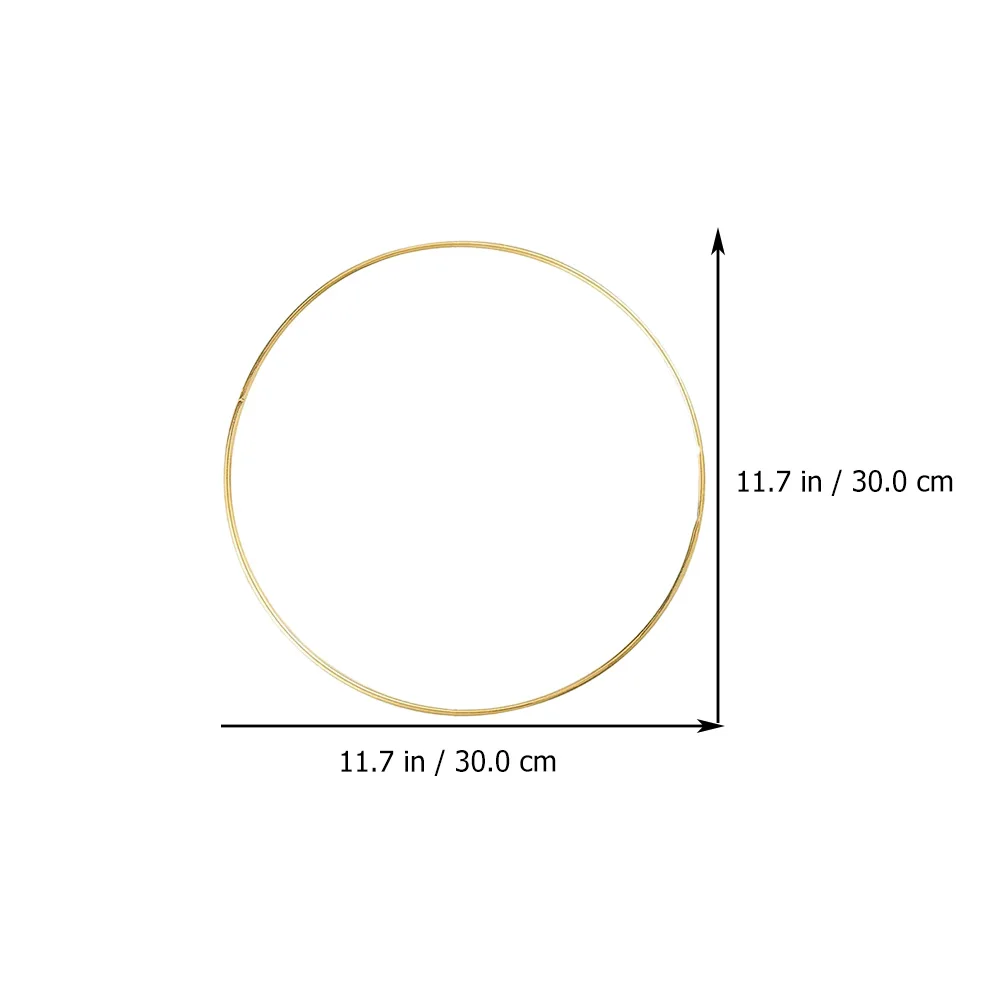 

2 Pcs Iron Ring Garland Hoop Metal Wreath Frame DIY Accessory Home Decor Balcony Garden Landscape Office