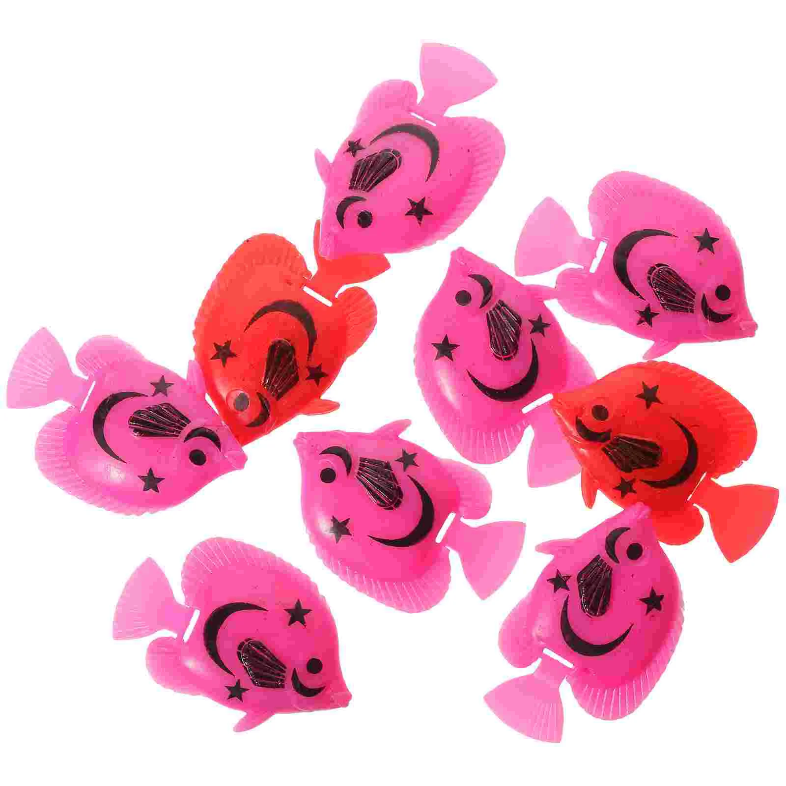 10pcs Lifelike Plastic Artificial Fake Ornament Decoration Photography Props for Aquarium Fish Tank (Random Color