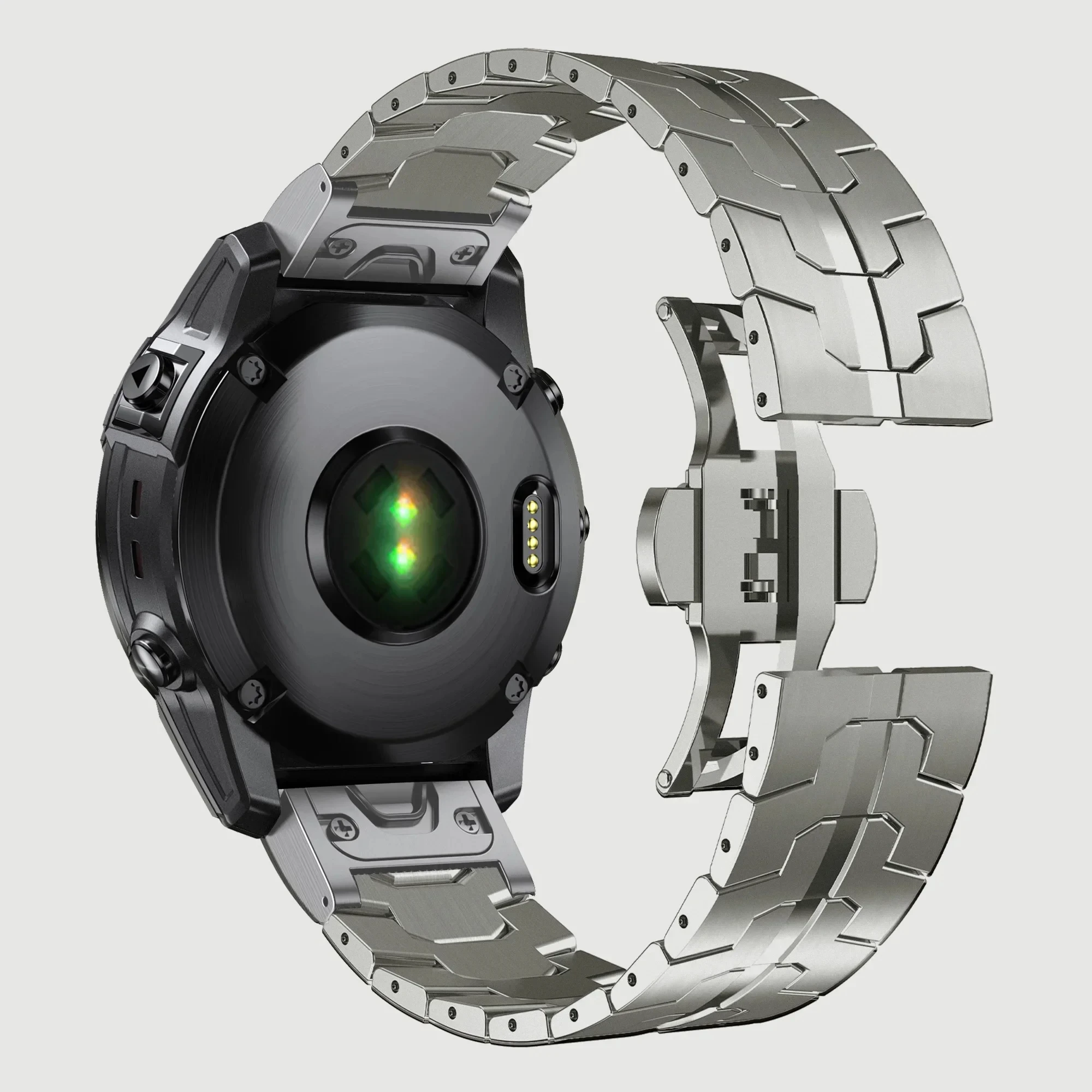 Cinturino in acciaio Stianless Quick Fit da 22mm 26mm per Garmin Fenix 8 47mm/Fenix E/Fenix 6 Pro/6/7/7 Pro/5/5 Plus Smart Watch cinturino in metallo