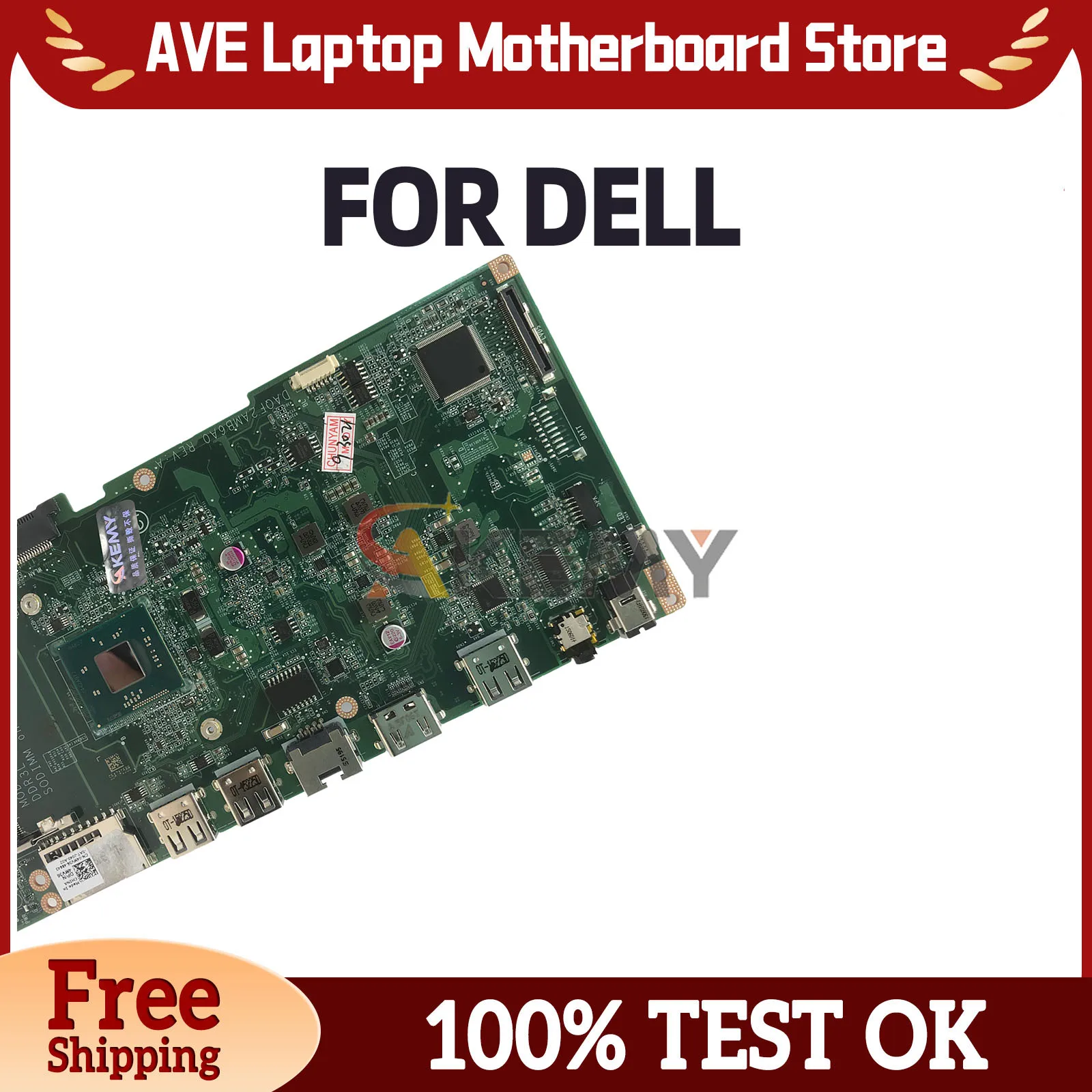 DAQF2AMB6A0 Motherboard For DELL Inspiron All In One 20 3043 CN-08TF4X 0F65P3 04MV36 Laptop Mainboard N2830 N2840 N3530