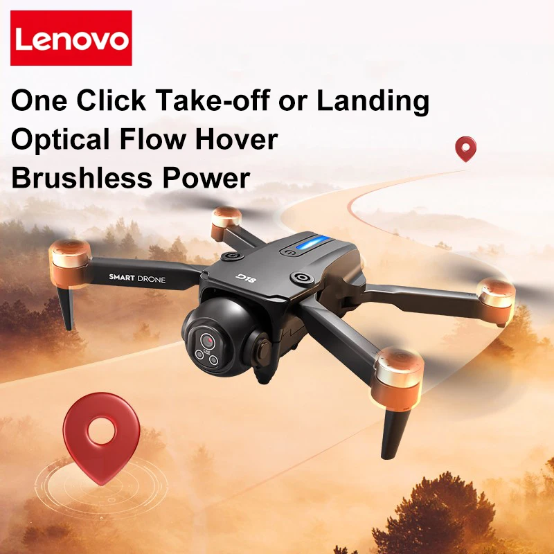 Lenovo D18 GPS Drone 8K Aerial HD Dual Camera Intelligent Obstacle Avoidance Brushless Power 5G WIFI GPS Return Screen RC Drone image 4