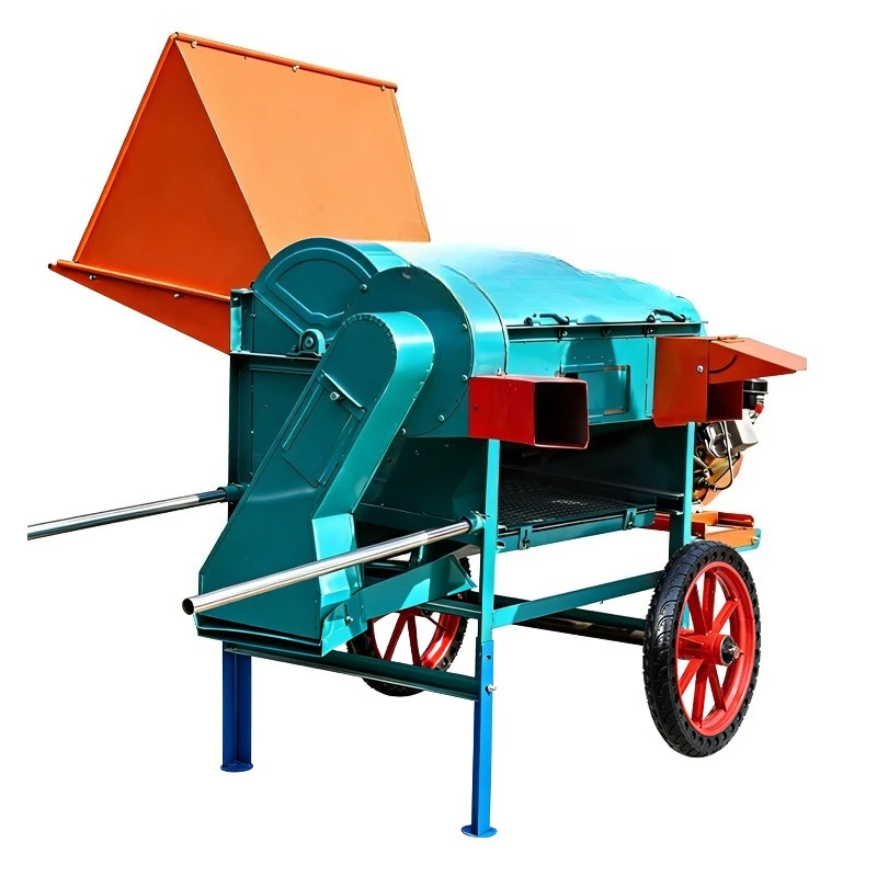 Double drum rapeseed, thresher, multi-functional large-diameter household