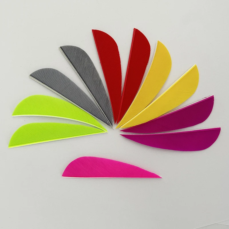 50Pcs Arrow Feathers 2.5Inch Turkey Feather Fletching Right Wing Parabolic Shape Fletches for DIY Arrow Accessories