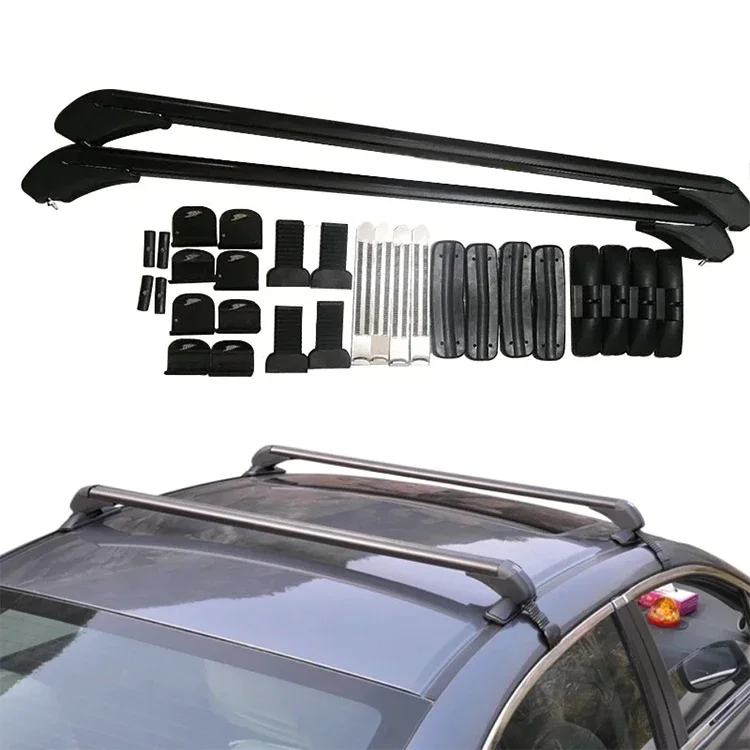 Aluminum Alloy Thickened Frame Universal Lockable Car Crossbar Luggage Carrier Roof Rack Bar For Car Roof