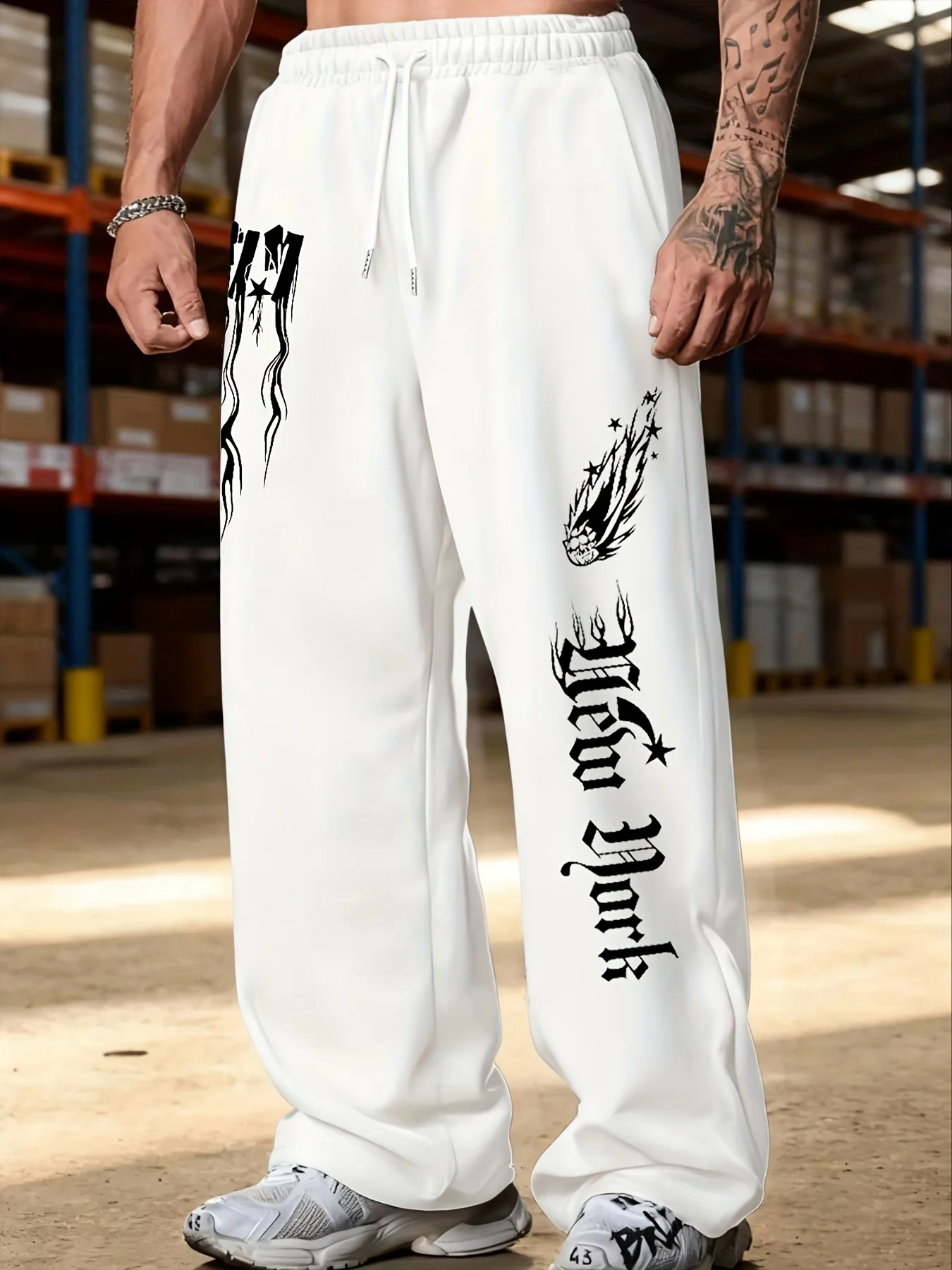 

Мужские универсальные однотонные свободные повседневные спортивные брюки на шнурке, весенне-осенние мужские повседневные домашние брюки для улицы