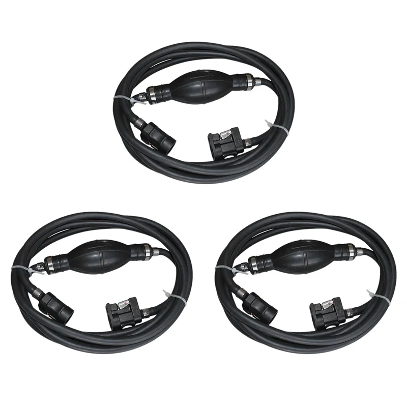 Mangueira de linha de combustível para barco, 3x300cm, 6mm, conector de mangueira de gás, motor de popa, tanque de gasolina, kit para motor yamaha