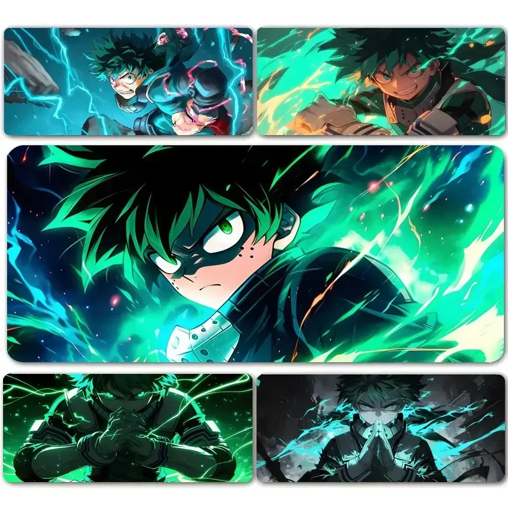 Izuku Midoriya My Hero Academia Anime-Mauspad, großes Gaming-Mauspad, LockEdge, verdickte Tischunterlage für Computer, Tastatur, Schreibtisch