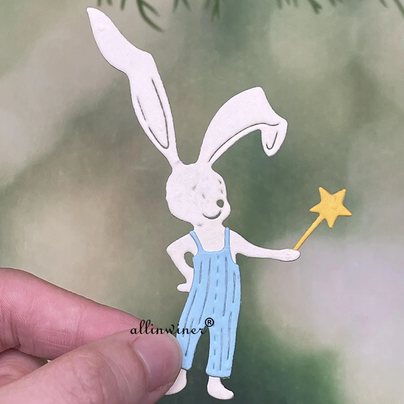 Mới Bunny Kim Loại Cắt Chết Stencils Cho DIY Thêu Sò Trang Trí Nổi Thủ Công Chết Cắt Bản Mẫu