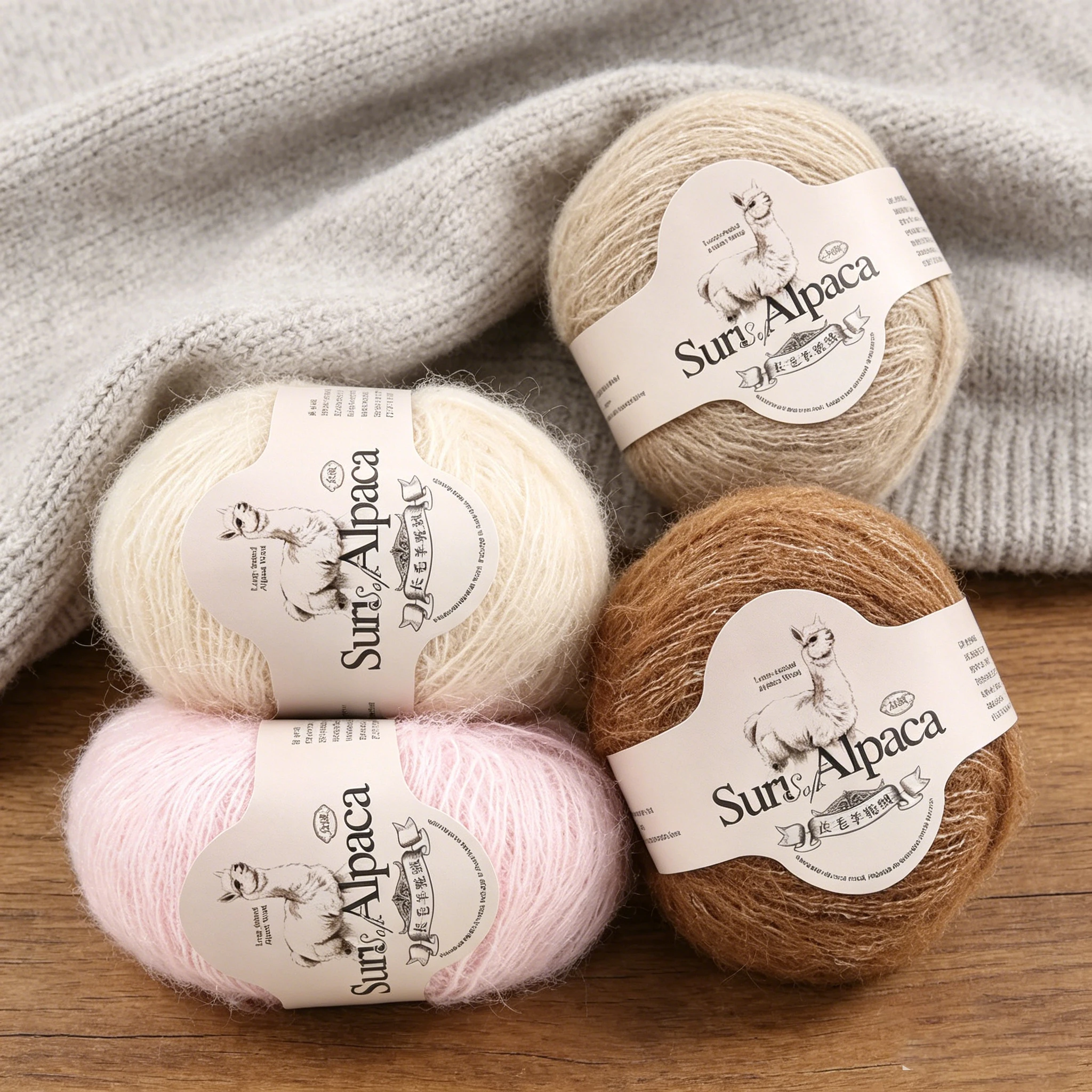 10-Pack of Long-Haired Mohair Yarn, 25g Per Roll, Total 250g. Long-Haired Multi-Colored Mohair Yarn, Comfortable and High-Quality Mohair, Suitable for Knitting Sweaters, Gloves, Shawls, Decorative Items, Hair Ties, and Other Crochet and Knitting Projects