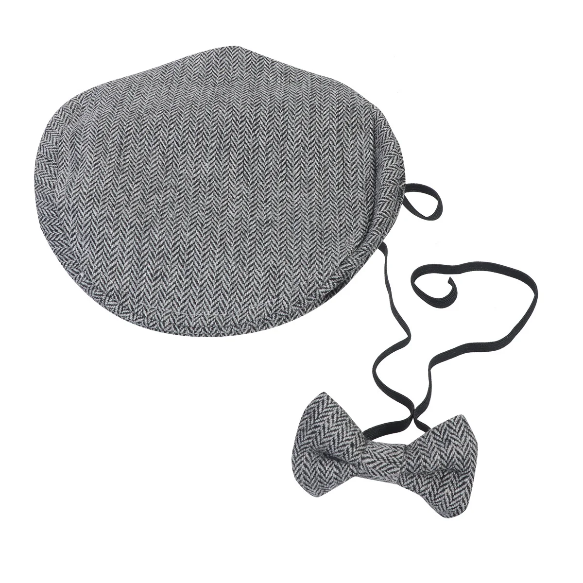 

1 Set Cotton Photo Props Gentleman Bow Tie Set For Under 1 Month Black Grey Durable Party Accessories