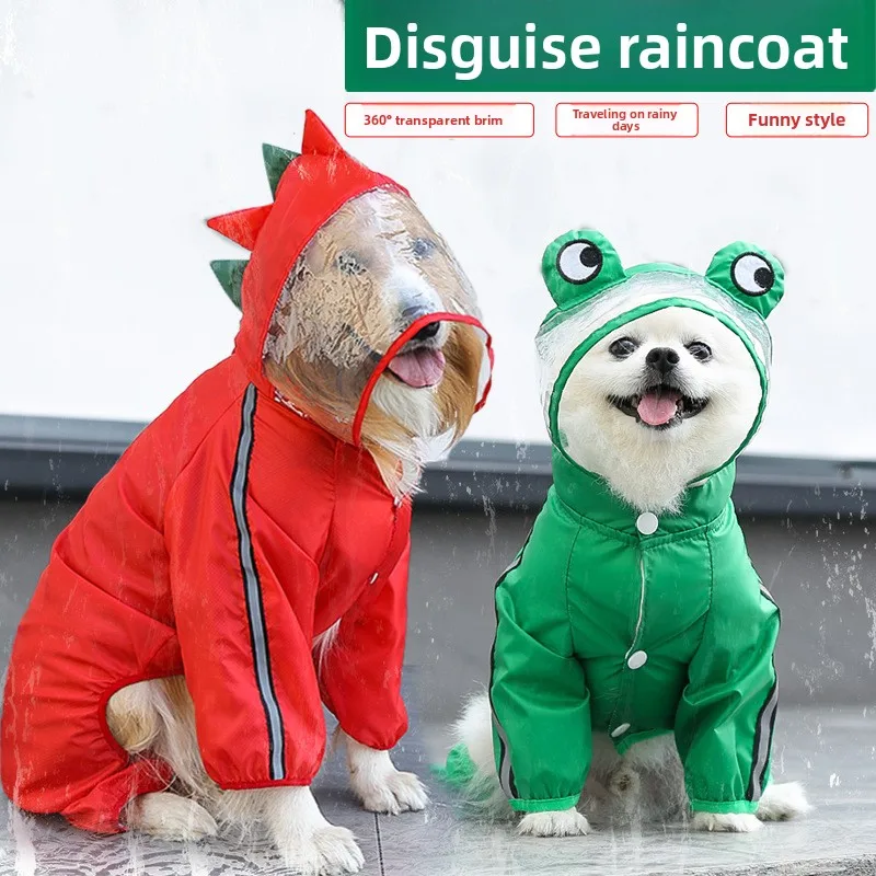 

Dog Big Dog Pet Clothes Golden Retriever French Bucket Labrador Cat Four-legged Raincoat Outdoor Waterproof Products