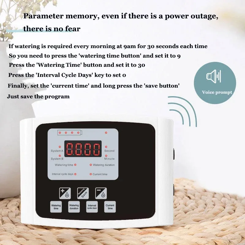 Automatic Drip Irrigation System Timer Watering Kit Adjustable Lazy Self Watering Device for Balcony Garden Potted Plants