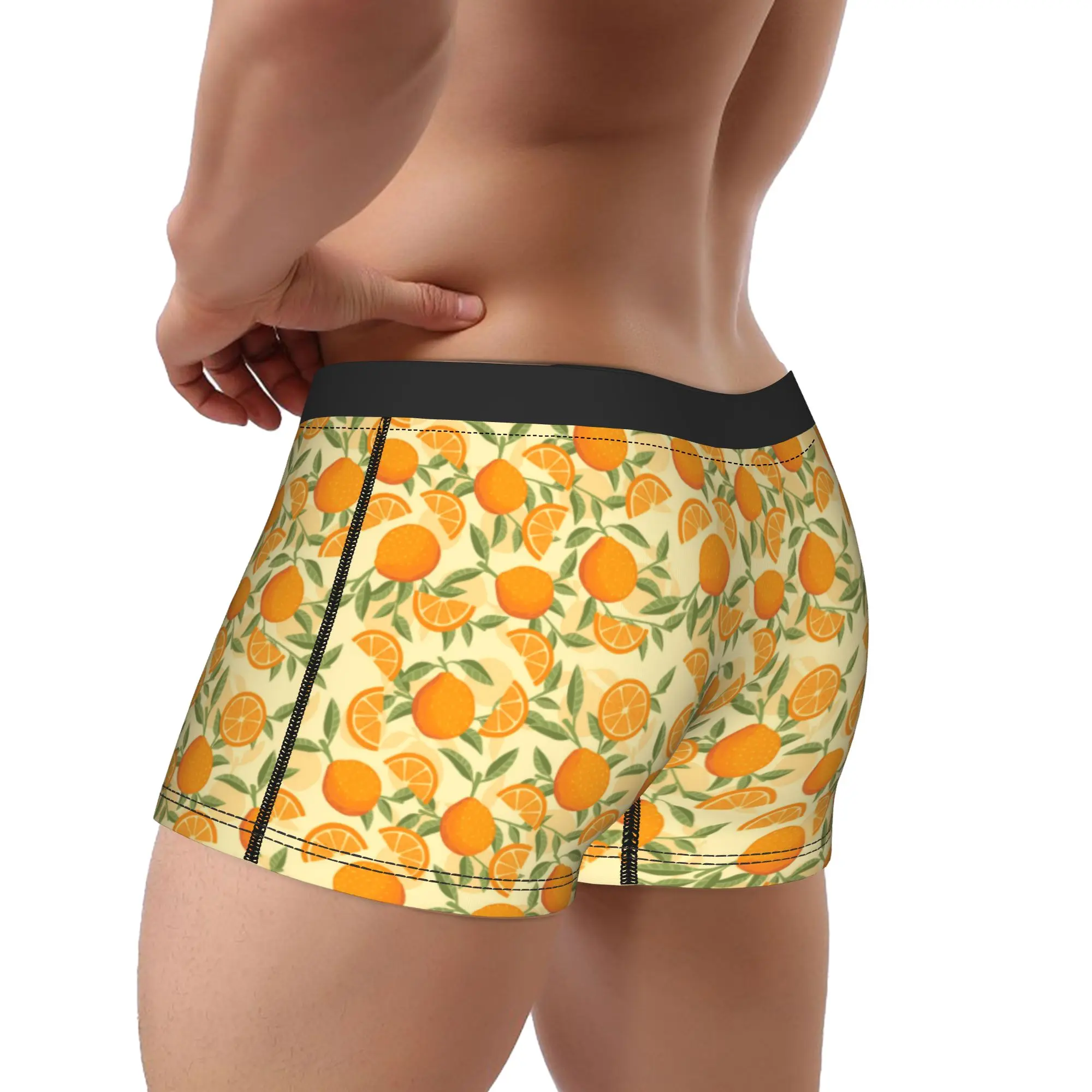 Cute Fruit Vegetable Underwear  Sexy Soft Underpants Custom Boxer Brief For Male Pouch Large Size Trunk
