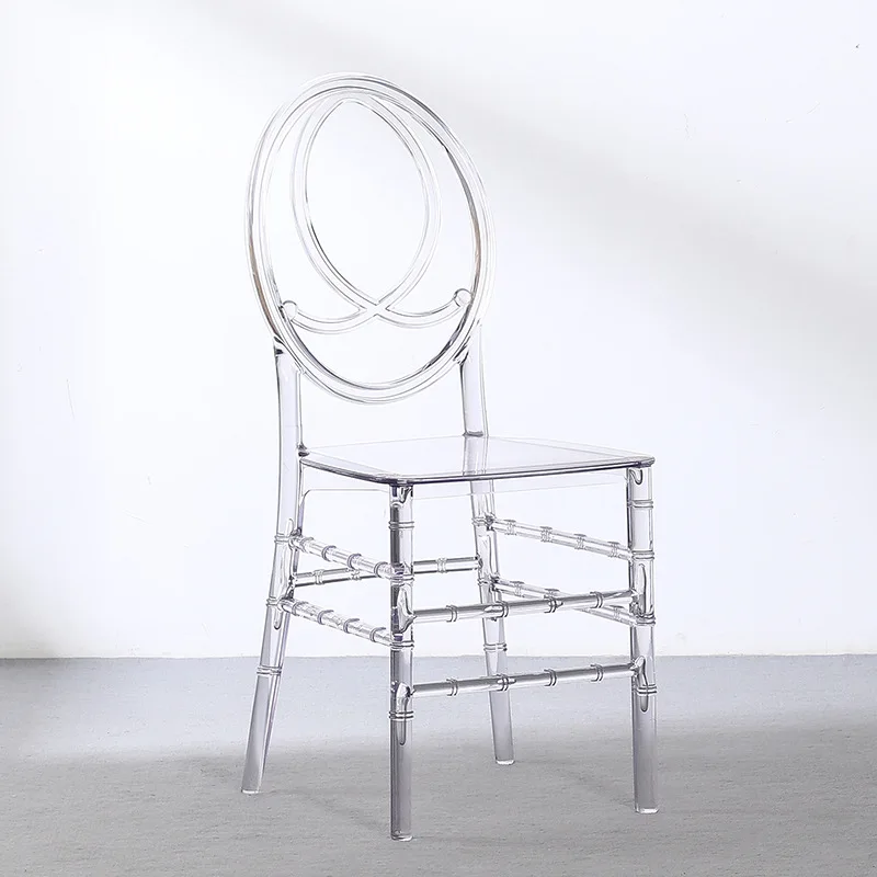 Crystal Bamboo Chair Plastic Pc Transparent Acrylic Wedding Hall Theme Banquet Hall Wedding Outdoor Dining Chair