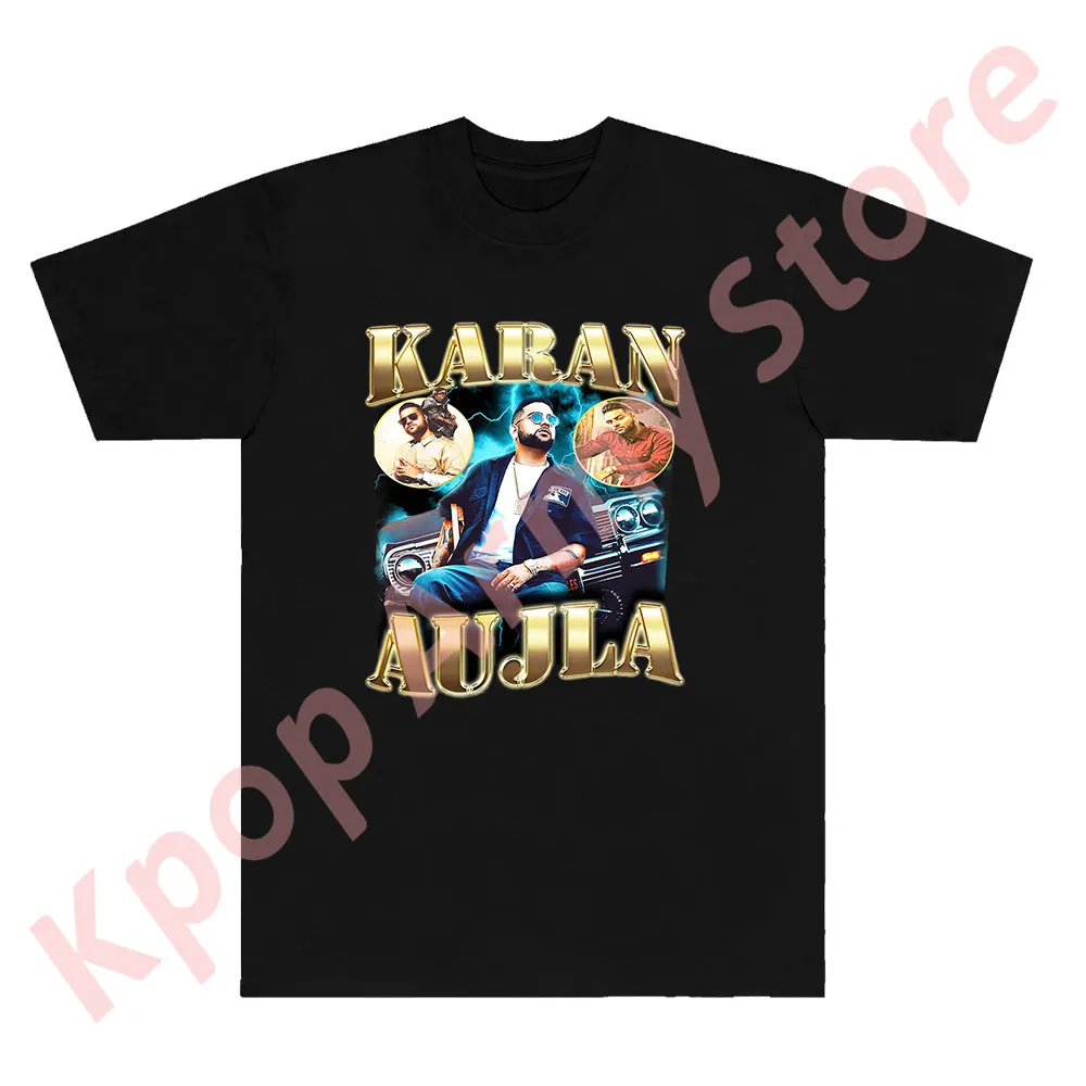 Karan Aujla Vintage 90's Tee It Was All A Dream World Tour Merch T-Shirts Cosplay Women Men Fashion Short Sleeve Top