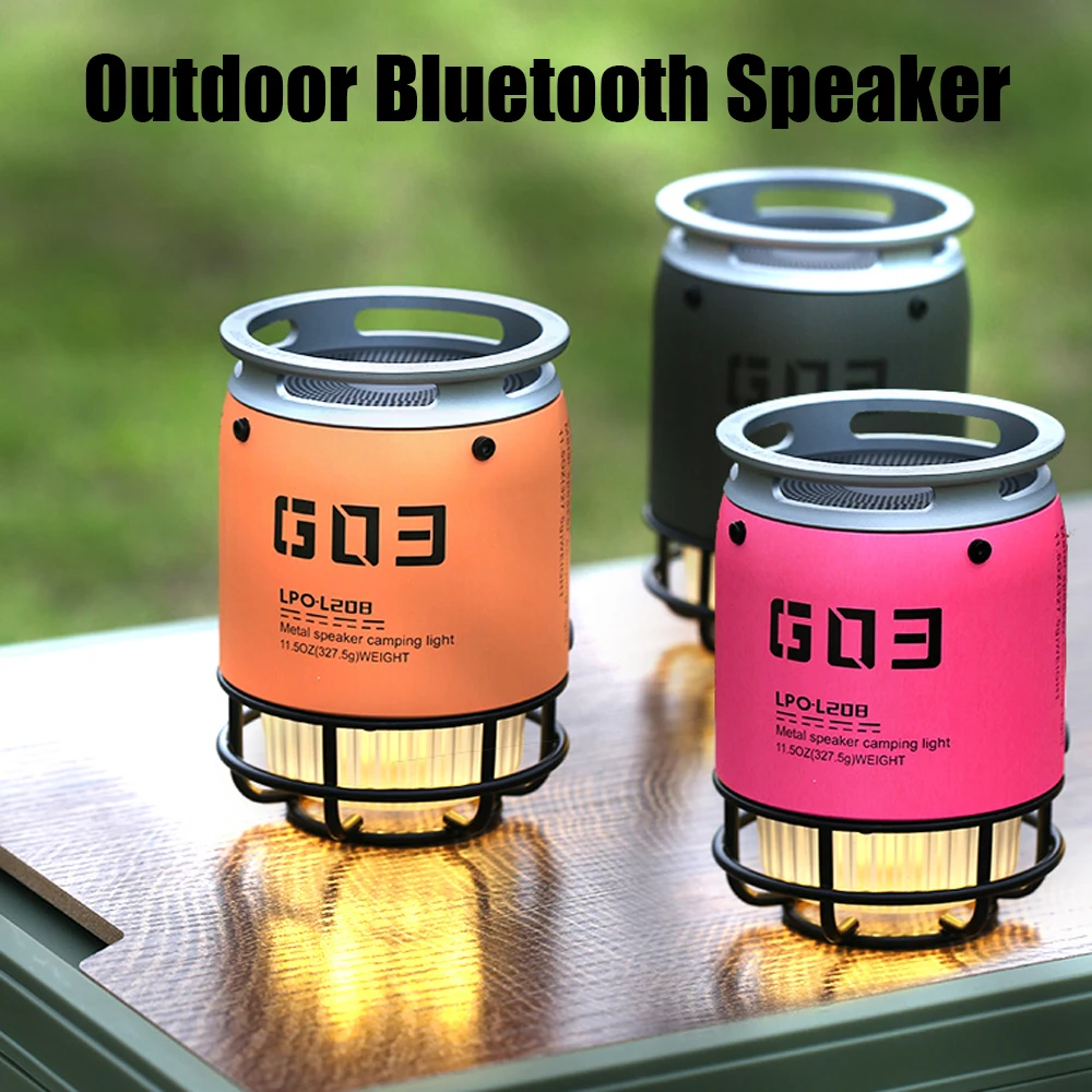 

Портативная беспроводная Bluetooth-колонка RGB с подставкой, уличная акустическая система для кемпинга и вечеринок, Hi-Fi звук, BT5.4, 1600 мАч, поддержка TF-карт