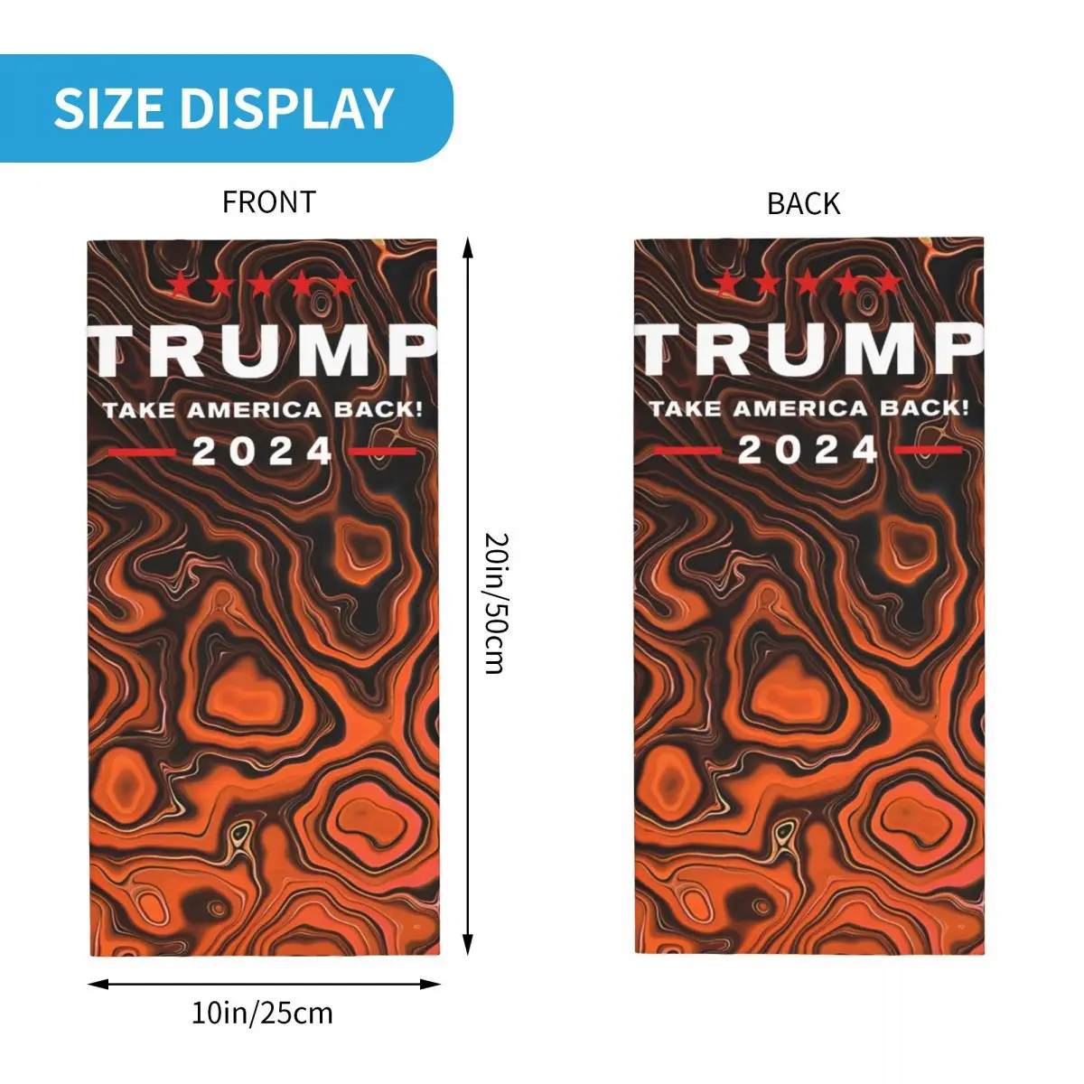 Donald Trump 2024 Take America Back Election The Return Bandana Neck Gaiter Printed Motor Motocross I support trump Face Scarf